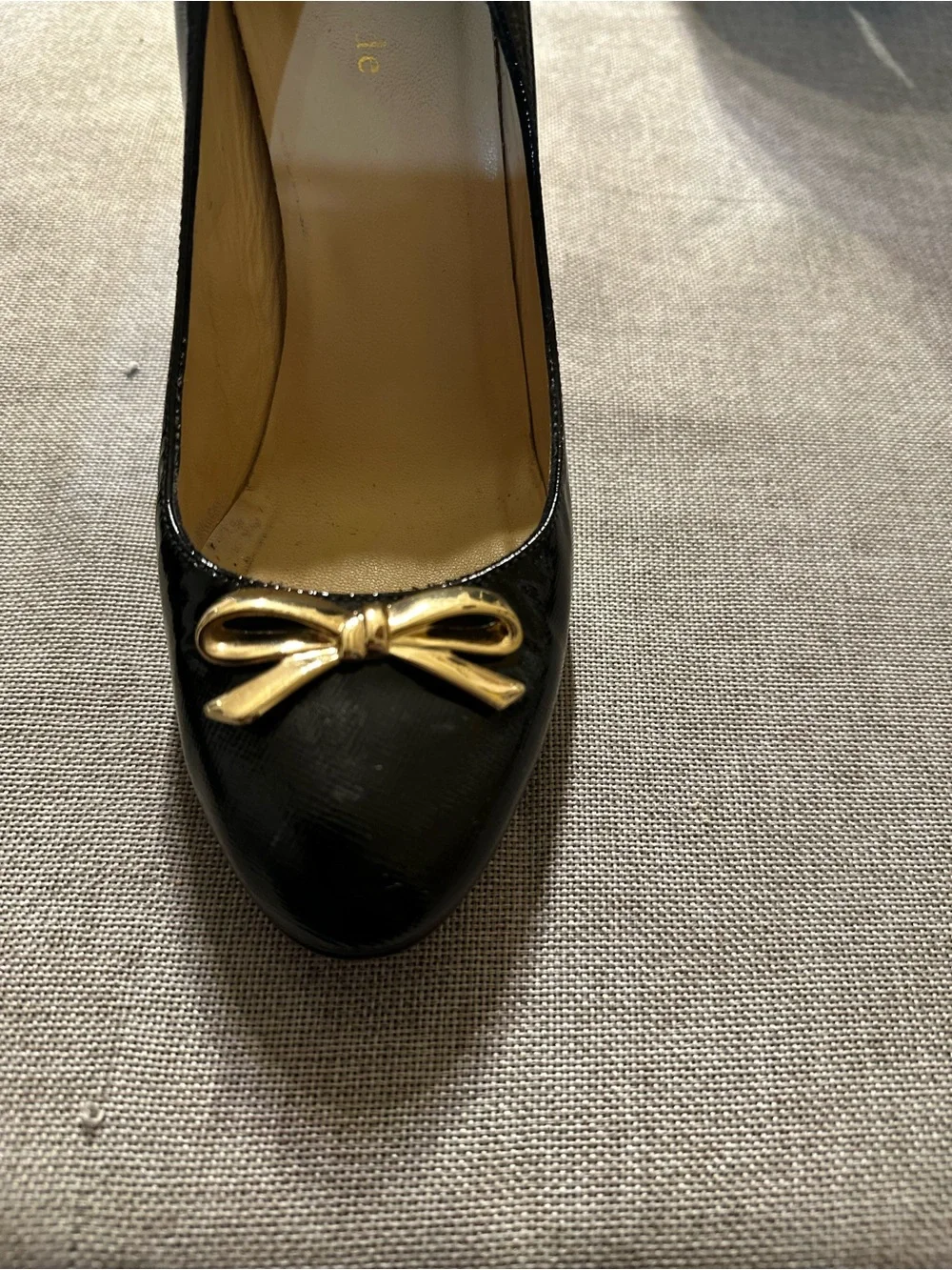 kate spade Black Patent Bow-Trim Pumps